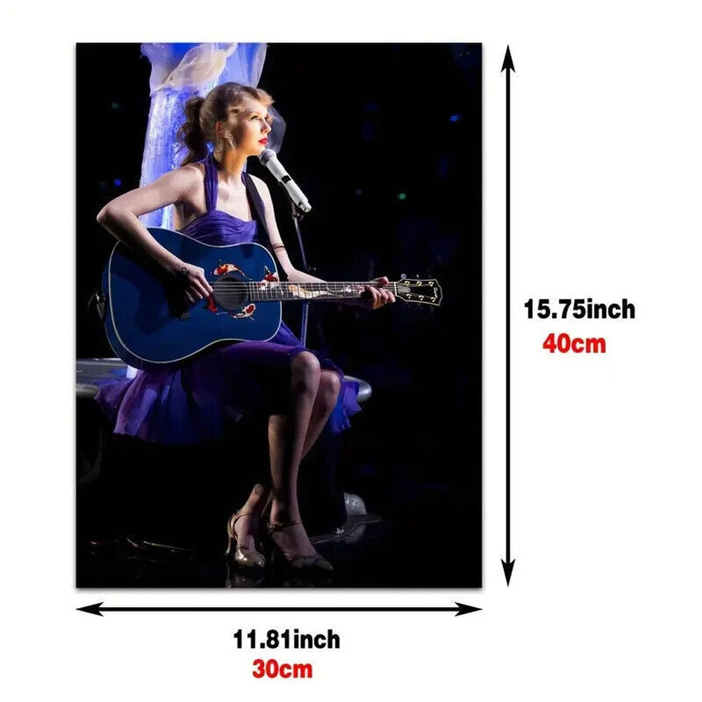Taylor Swift Artist Rendition Canvas Print 11.8" x 15.7" Stunning! Style Your Walls